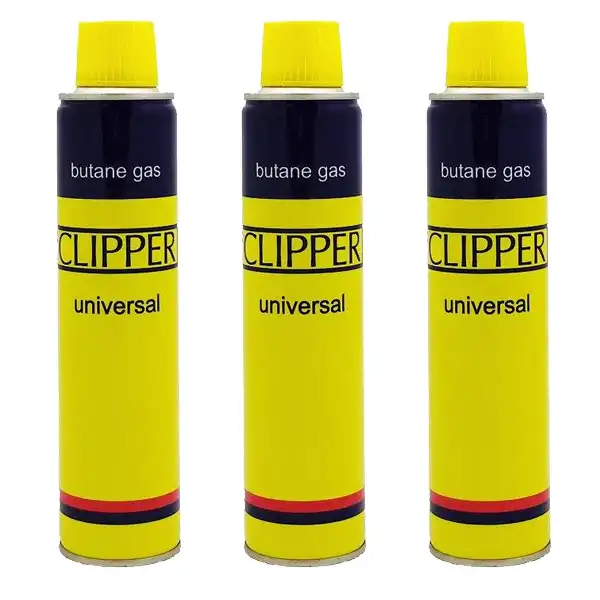 کپسول گاز فندک کلیپر مدل 3RD حجم 300 میلی لیتر بسته سه عددی
