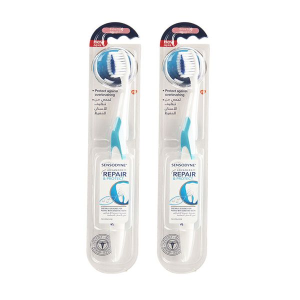 مسواک سنسوداین مدل Repair And Protect با برس خیلی نرم مجموعه 2 عددی مسواک سنسوداین مدل Repair And Protect با برس خیلی نرم مجموعه 2 عددی