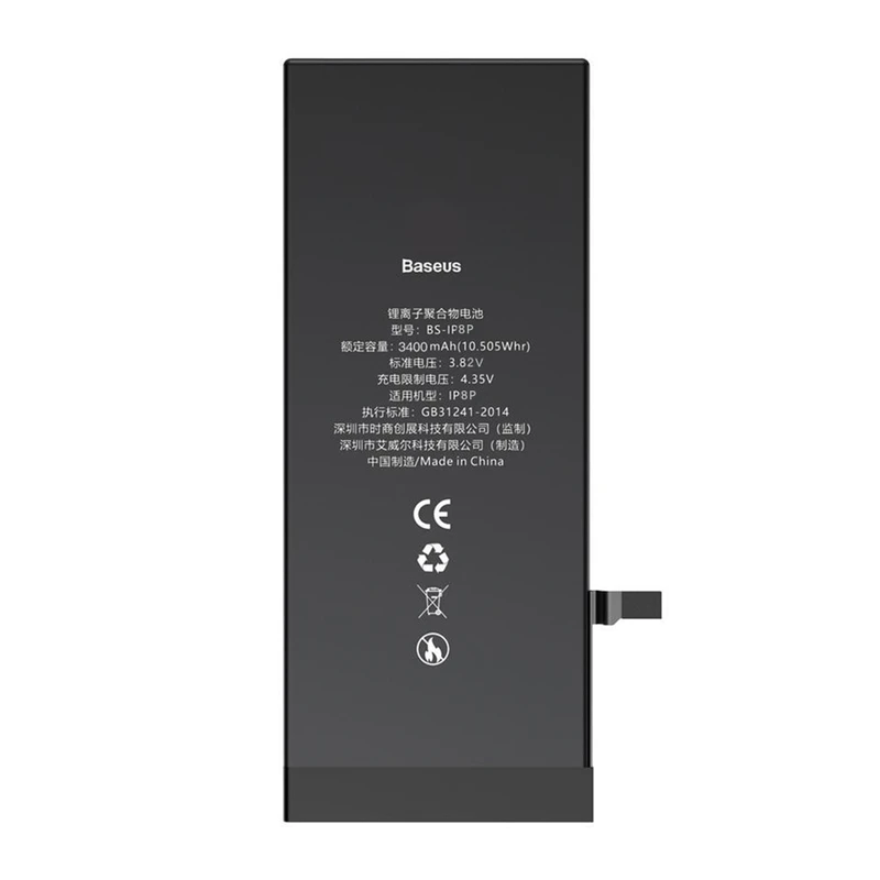باتری موبایل باسئوس مدل ACCB-BIP8P ظرفیت 3400 میلی آمپر ساعت مناسب برای گوشی موبایل اپل iPhone 8 Plus