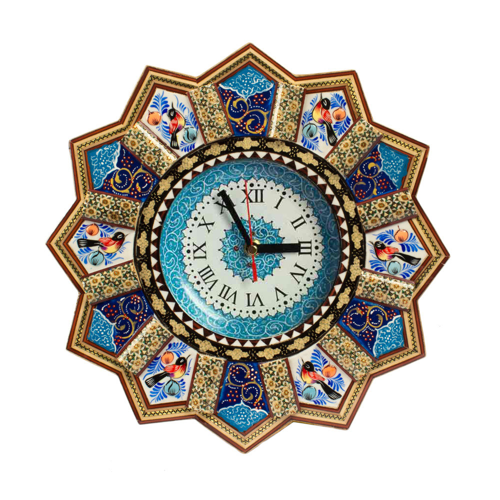 Inlay handicraft clock , Solar Model, Code 32