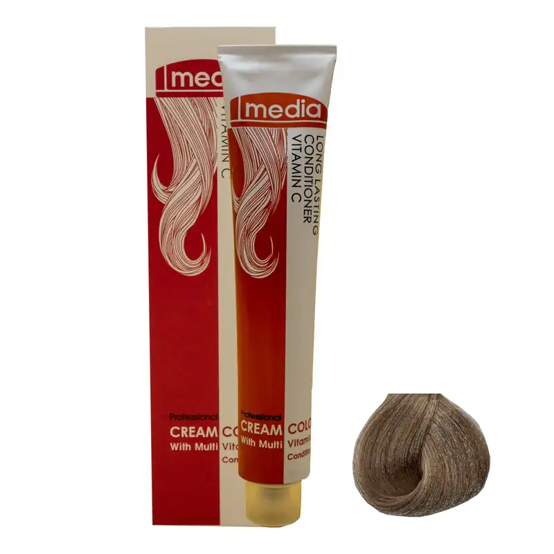 رنگ مو مدیا سری ترکیبی شماره BC.7 حجم 100 میلی لیتر رنگ بلوند کاراملی روشن