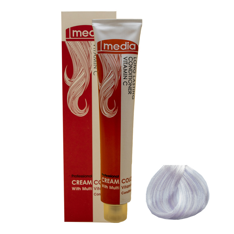 رنگ مو مدیا سری ترکیبی شماره LJ.9 حجم 100 میلی لیتر رنگ یاسی روشن