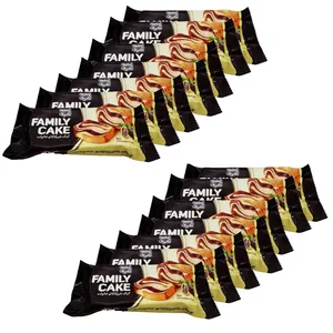 کیک شیر کاکائو خانواده نادری - 400 گرم بسته 16 عددی