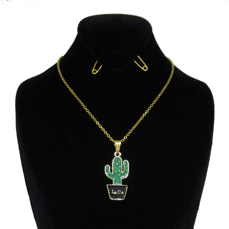 گردنبند دخترانه طرح کاکتوس کد hello99 گردنبند دخترانه طرح کاکتوس کد hello99