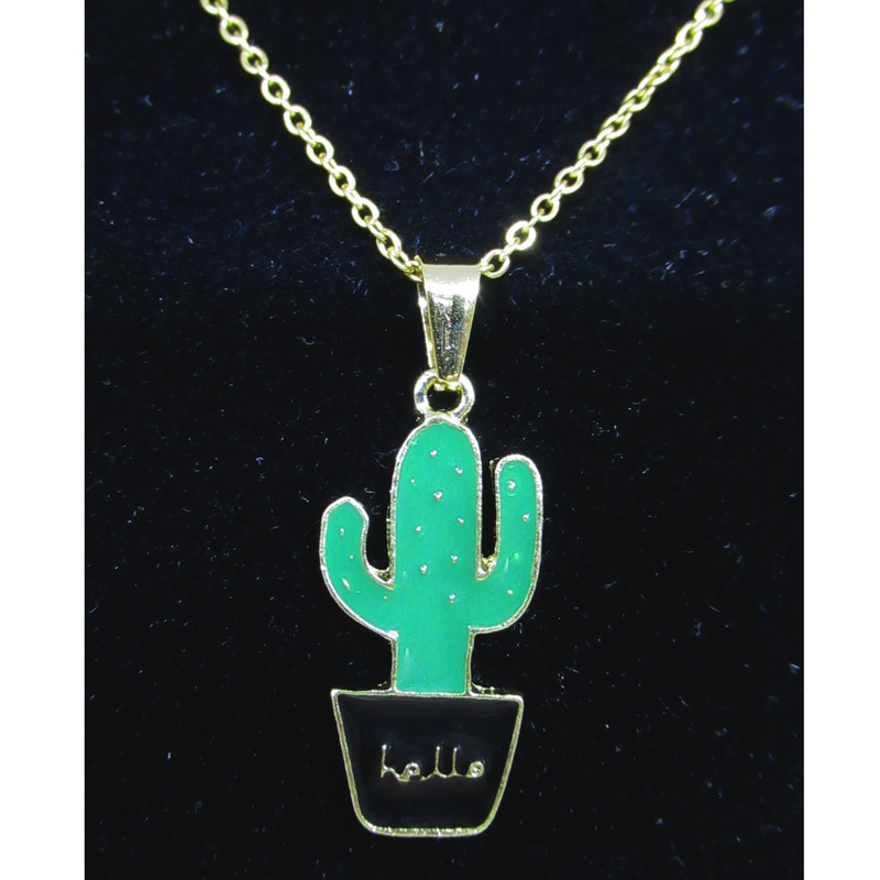 گردنبند دخترانه طرح کاکتوس کد hello99 گردنبند دخترانه طرح کاکتوس کد hello99
