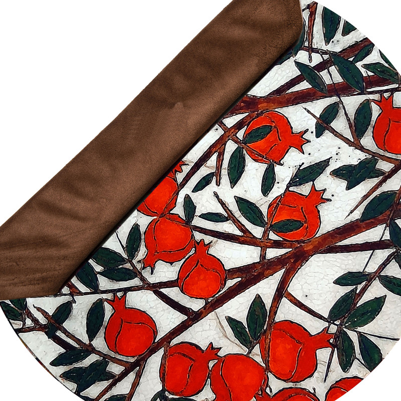 رومیزی طرح باغ انار مدل KN-RGPom70C