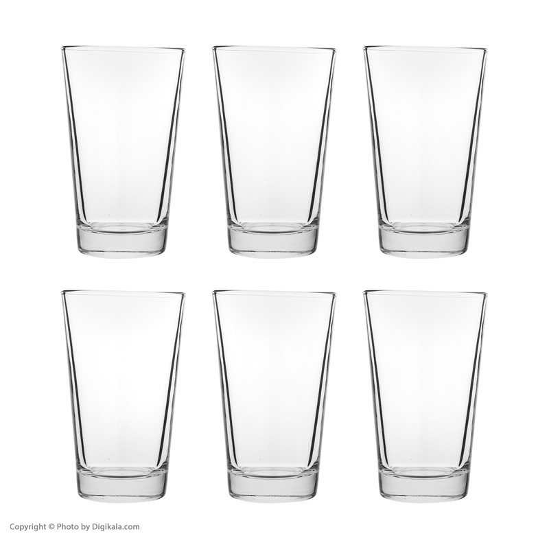 لیوان زنجان گلس مدل AQUA کد 1106 بسته 6 عددی