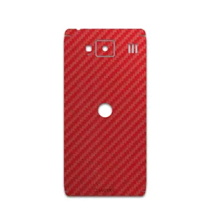 MAHOOT Red-Fiber Cover Sticker for Motorola droid razr hd