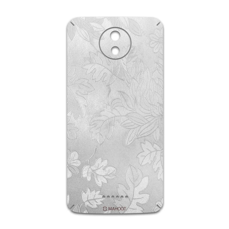 برچسب پوششی ماهوت مدل Silver-Wildflower مناسب برای گوشی موبایل موتورولا Moto C Plus