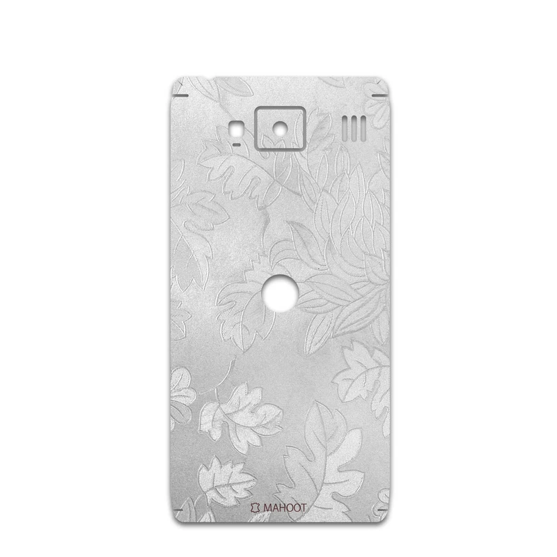 برچسب پوششی ماهوت مدل Silver-Wildflower مناسب برای گوشی موبایل موتورولا droid razr hd