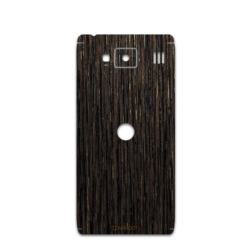 برچسب پوششی ماهوت مدل Dark-Gold-Stripes-Wood مناسب برای گوشی موبایل موتورولا droid razr hd