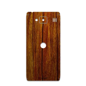 MAHOOT Orange-Wood Cover Sticker for Motorola droid razr hd