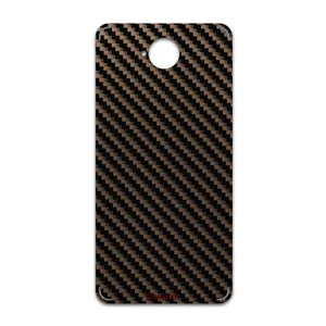 MAHOOT Glossy-Brown-Fiber Cover Sticker for microsoft Lumia 650