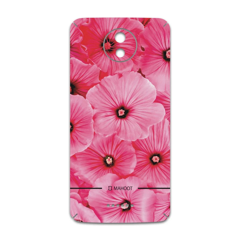 برچسب پوششی ماهوت مدل Pink-Flower مناسب برای گوشی موبایل موتورولا Moto C Plus