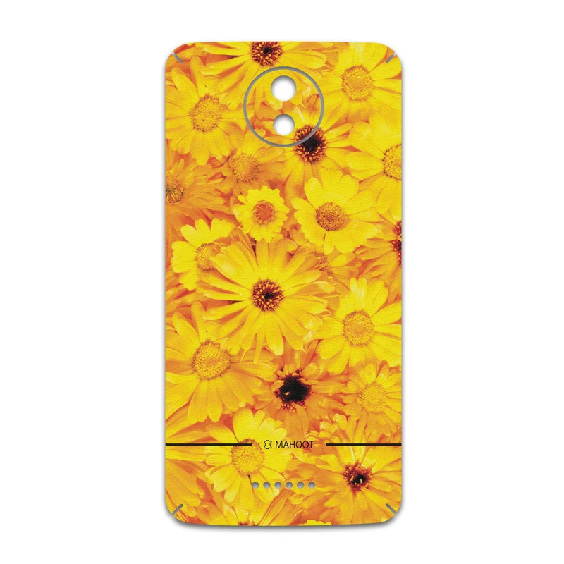 برچسب پوششی ماهوت مدل Yellow-Flower مناسب برای گوشی موبایل موتورولا Moto C Plus