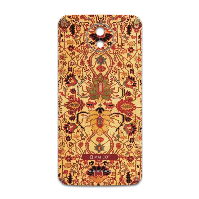برچسب پوششی ماهوت مدل Persian-Carpet-Yellow مناسب برای گوشی موبایل موتورولا Moto C Plus