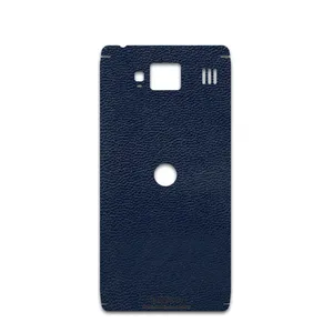 MAHOOT Deep-Blue-Leather Cover Sticker for Motorola droid razr hd