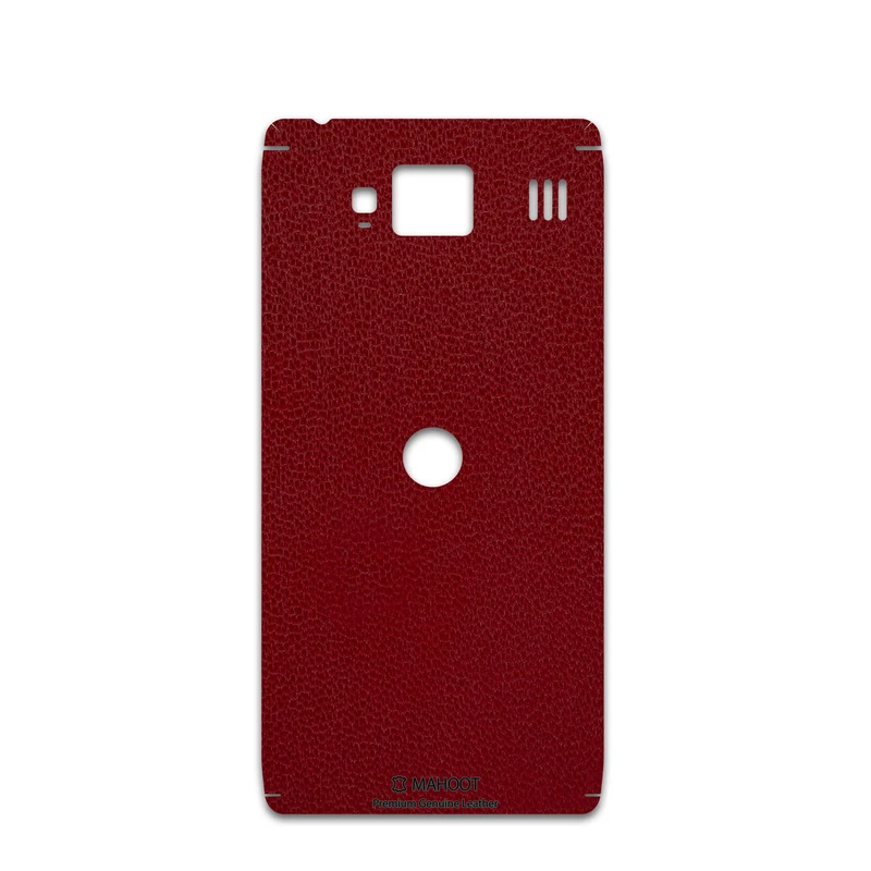 برچسب پوششی ماهوت مدل Red-Leather مناسب برای گوشی موبایل موتورولا droid razr hd