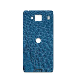 MAHOOT Blue-Crocodile-Leather Cover Sticker for Motorola droid razr hd
