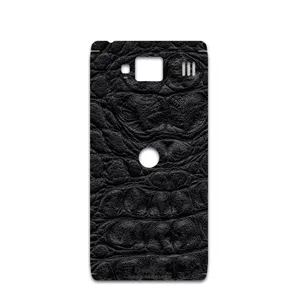 MAHOOT Black-Crocodile-Leather Cover Sticker for Motorola droid razr hd