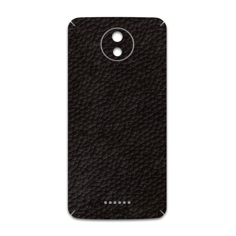 برچسب پوششی ماهوت مدل Dark-Brown-Leather مناسب برای گوشی موبایل موتورولا Moto C Plus