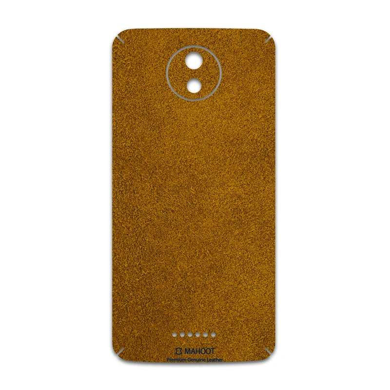 برچسب پوششی ماهوت مدل Brown-Chamois-Leather مناسب برای گوشی موبایل موتورولا Moto C Plus