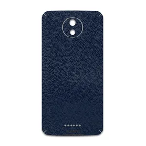 MAHOOT Deep-Blue-Leather Cover Sticker for Motorola Moto C Plus