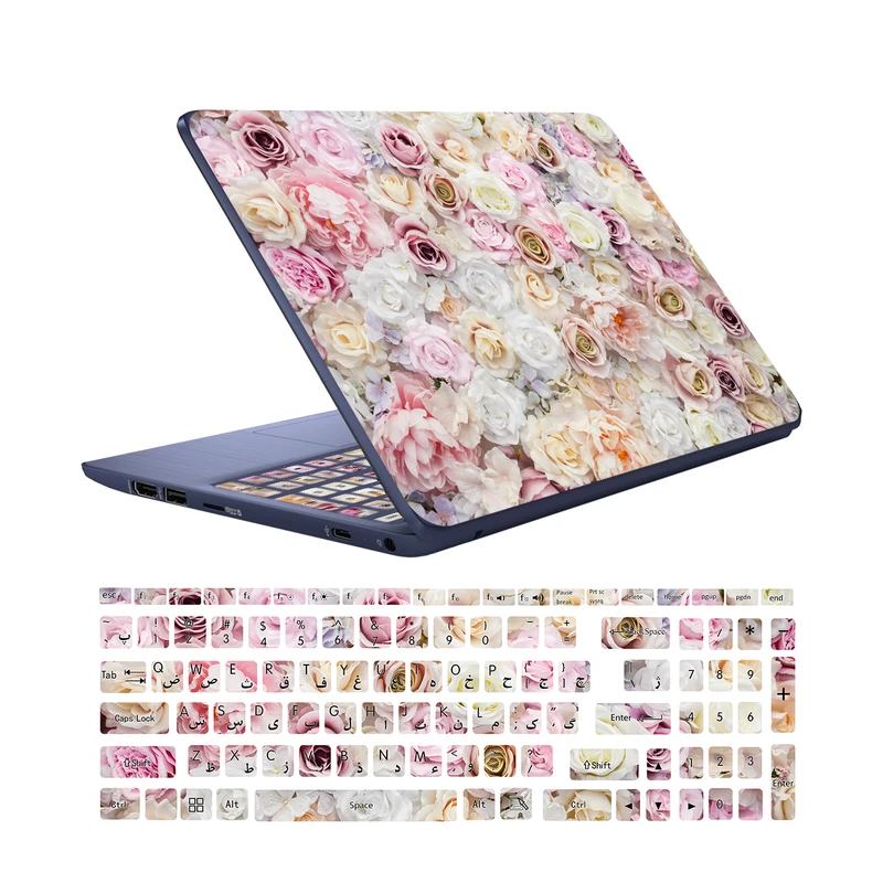 استیکر لپ تاپ کد G-02 به همراه برچسب حروف فارسی کیبورد