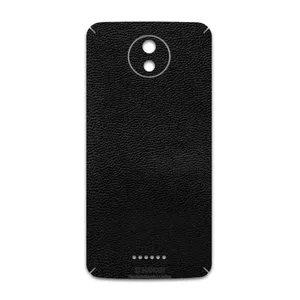 MAHOOT Black-Leather Cover Sticker for Motorola Moto C Plus