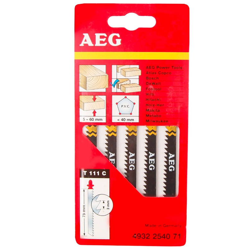 مجموعه 5 عددی تیغ اره عمودبر چوب آاگ مدل T111C