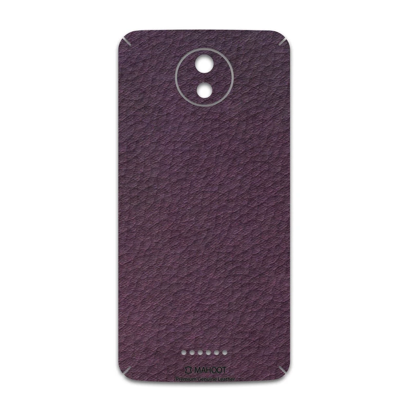 برچسب پوششی ماهوت مدل Purple-Leather مناسب برای گوشی موبایل موتورولا Moto C Plus