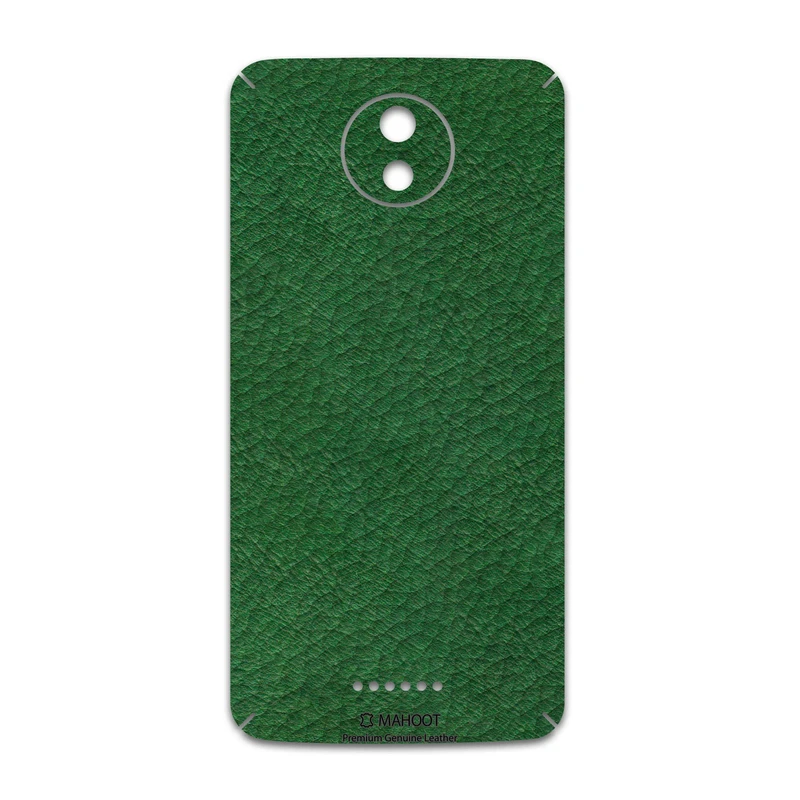 برچسب پوششی ماهوت مدل Green-Leather مناسب برای گوشی موبایل موتورولا Moto C Plus