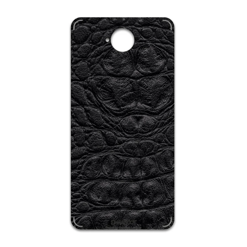 برچسب پوششی ماهوت مدل Black-Crocodile-Leather مناسب برای گوشی موبایل مایکروسافت Lumia 650