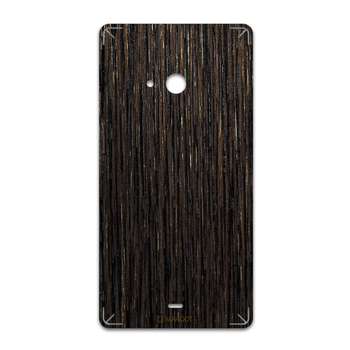 برچسب پوششی ماهوت مدل Dark-Gold-Stripes-Wood مناسب برای گوشی موبایل مایکروسافت Lumia 540