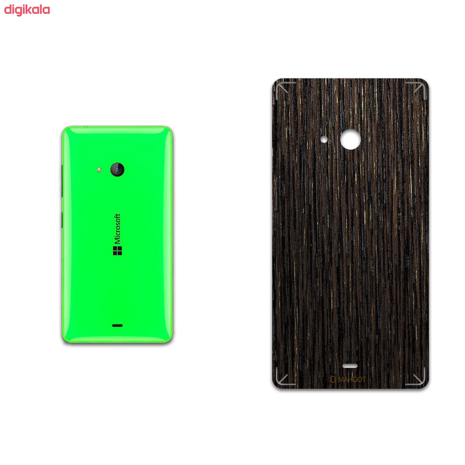 برچسب پوششی ماهوت مدل Dark-Gold-Stripes-Wood مناسب برای گوشی موبایل مایکروسافت Lumia 540 main 1 1