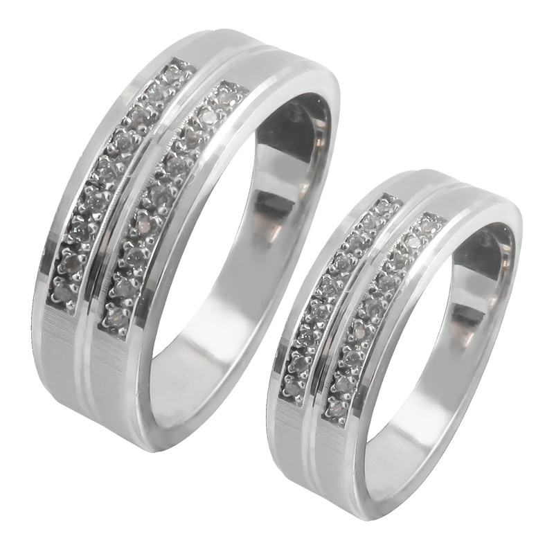 ست انگشتر نقره زنانه و مردانه کد AS053