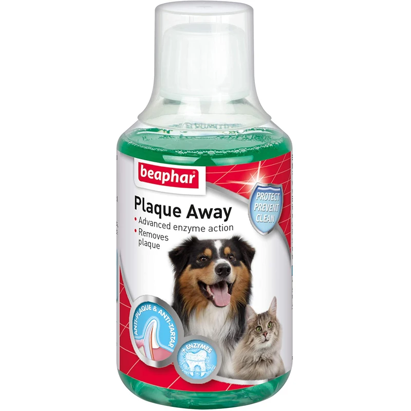  محلول دهان شویه خوراکی سگ و گربه بیفار مدل Plaque Away حجم 250 میلی متر 