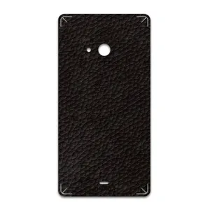 MAHOOT Dark-Brown-Leather Cover Sticker for microsoft Lumia 540