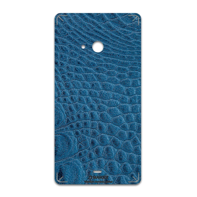 برچسب پوششی ماهوت مدل Blue-Crocodile-Leather مناسب برای گوشی موبایل مایکروسافت Lumia 540