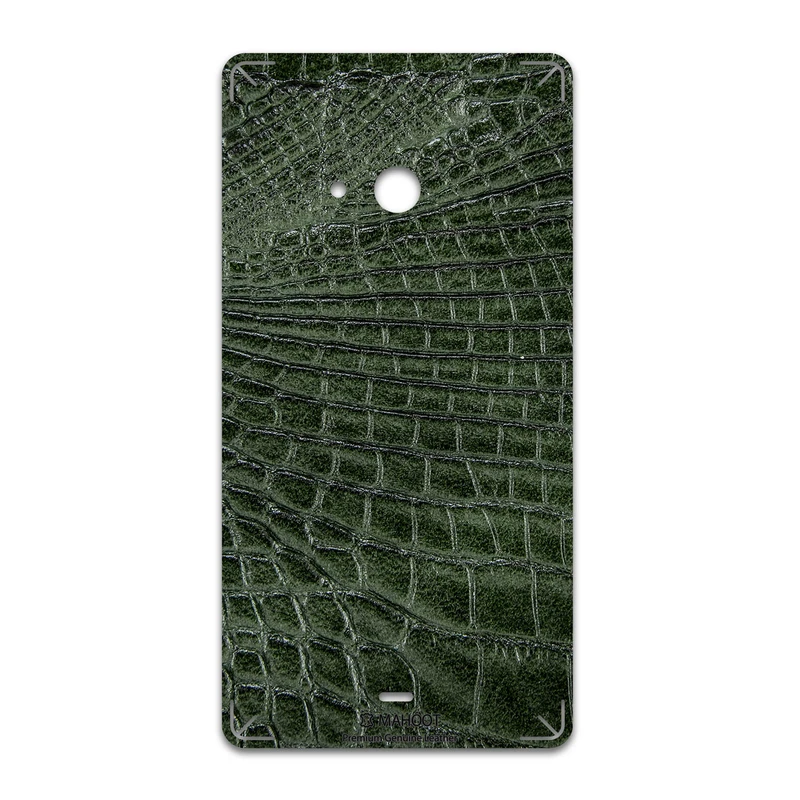 برچسب پوششی ماهوت مدل Green-Crocodile-Leather مناسب برای گوشی موبایل مایکروسافت Lumia 540