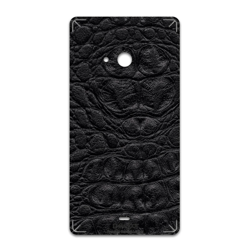 برچسب پوششی ماهوت مدل Black-Crocodile-Leather مناسب برای گوشی موبایل مایکروسافت Lumia 540
