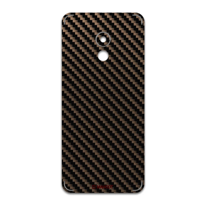 برچسب پوششی ماهوت مدل Glossy-Brown-Fiber مناسب برای گوشی موبایل میزو Pro 6
