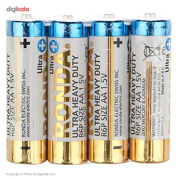 باتری قلمی روندا مدل Ultra Plus Ultra Heavy Duty بسته 4 عددی