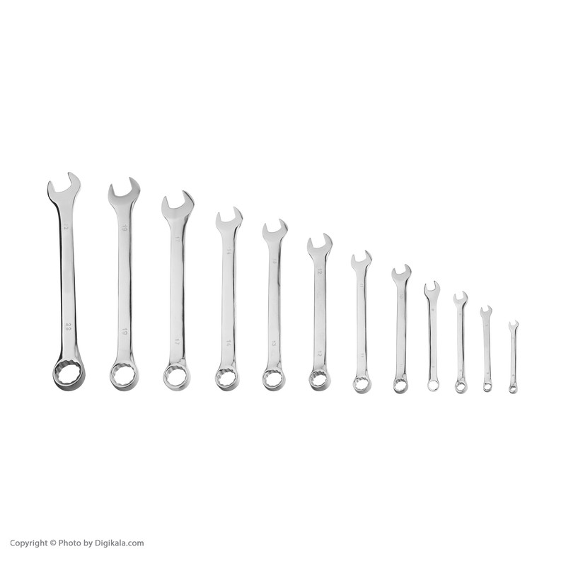 مجموعه 12 عددی آچار یکسر تخت یکسر رینگی اچ تی مدل HT-250