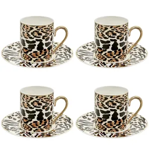 سرویس قهوه خوری 8 پارچه کاراجا مدل RUNNING LEOPARD