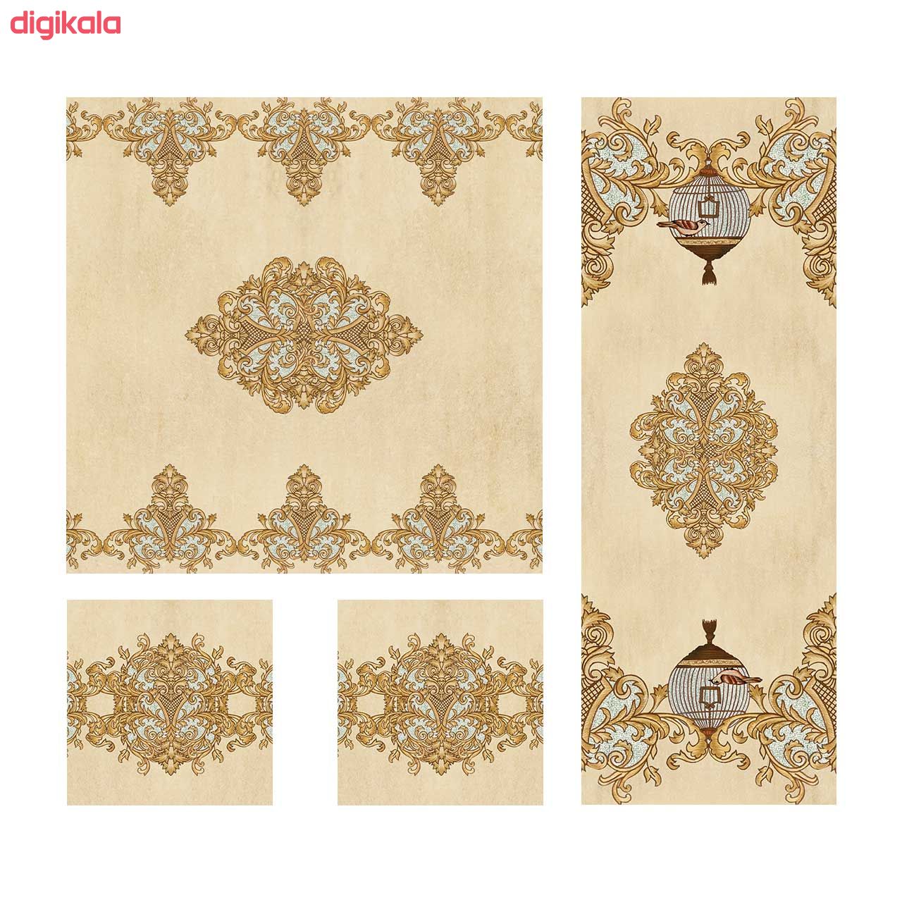 ست رومیزی 4 تکه شمسه نگار کد Tr529DR4 main 1 1