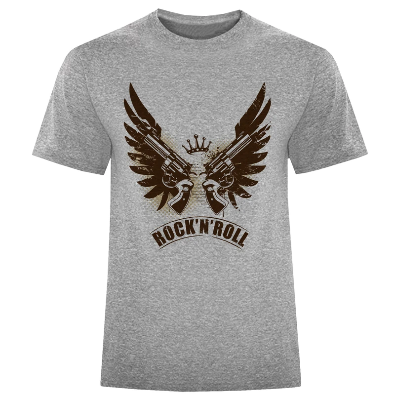 تیشرت آستین کوتاه مردانه طرح اسلحه و بال کد F297