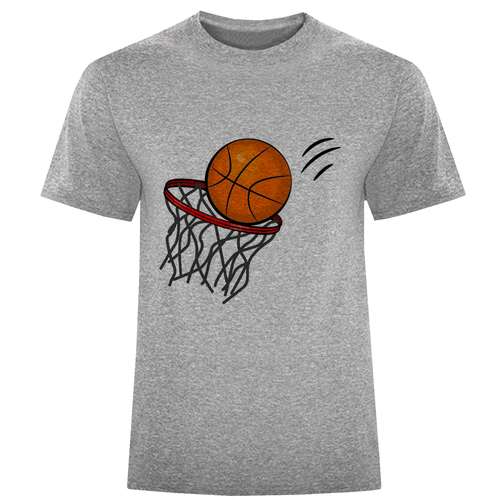 تیشزت آستین کوتاه مردانه طرح توپ بسکتبال کد F303