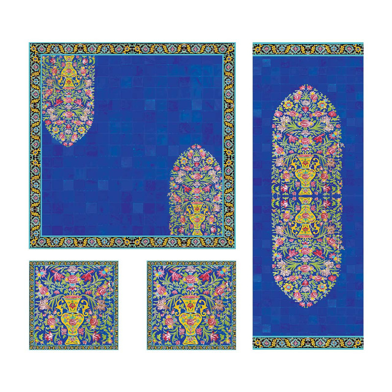 ست رومیزی 4 تکه شمسه نگار کد Tr531DR4