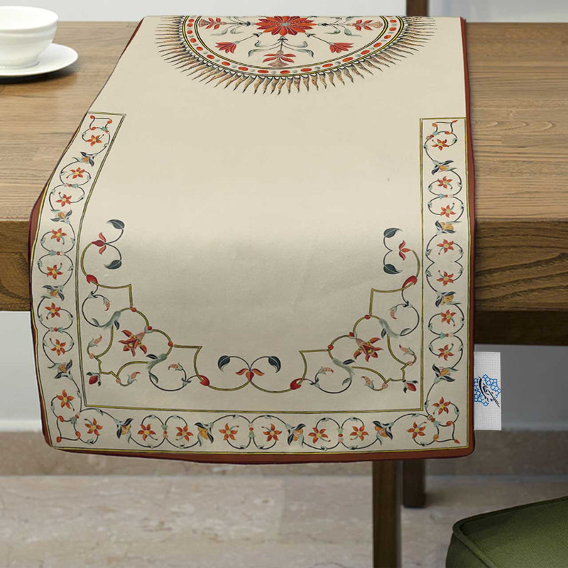 ست رومیزی 4 تکه شمسه نگار کد Tr536DR4